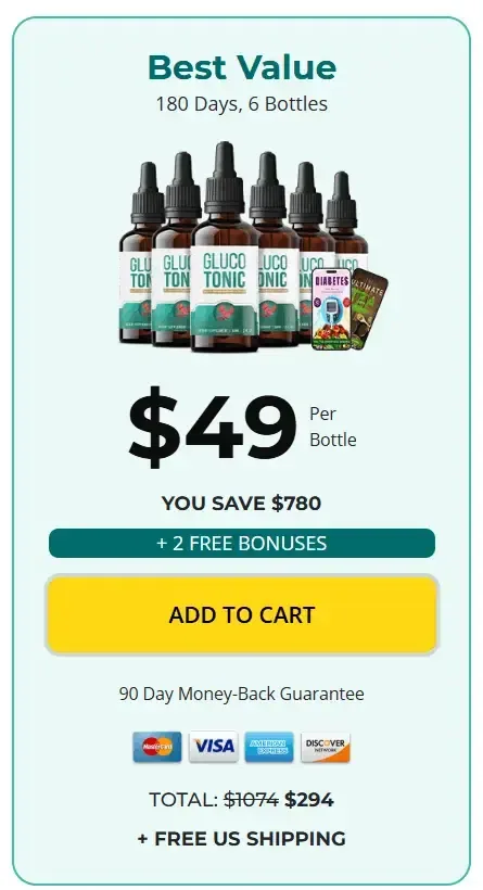 Order GlucoTonic official liquid blood sugar support drops now